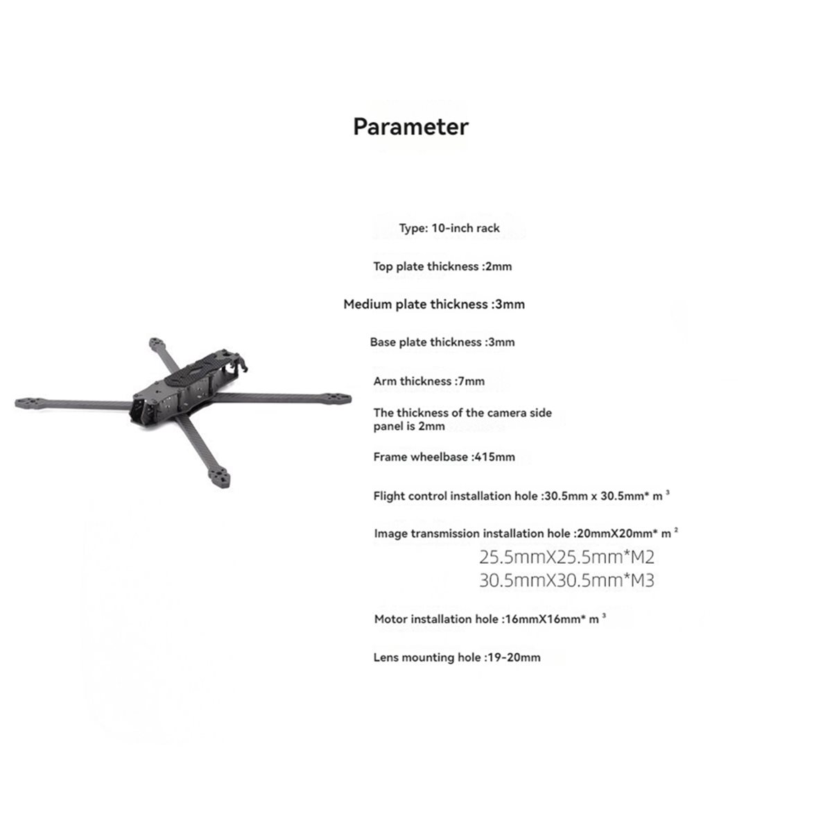 Рама для FPV-дрона L70A MY10,  – обзор и цена Carbon Fiber Drone Arm